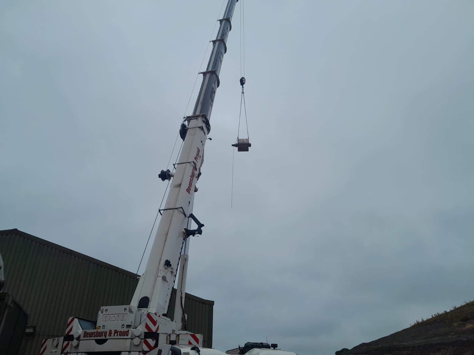 Craven Fawcett Maintenance Contract - Craning roller assembly into position